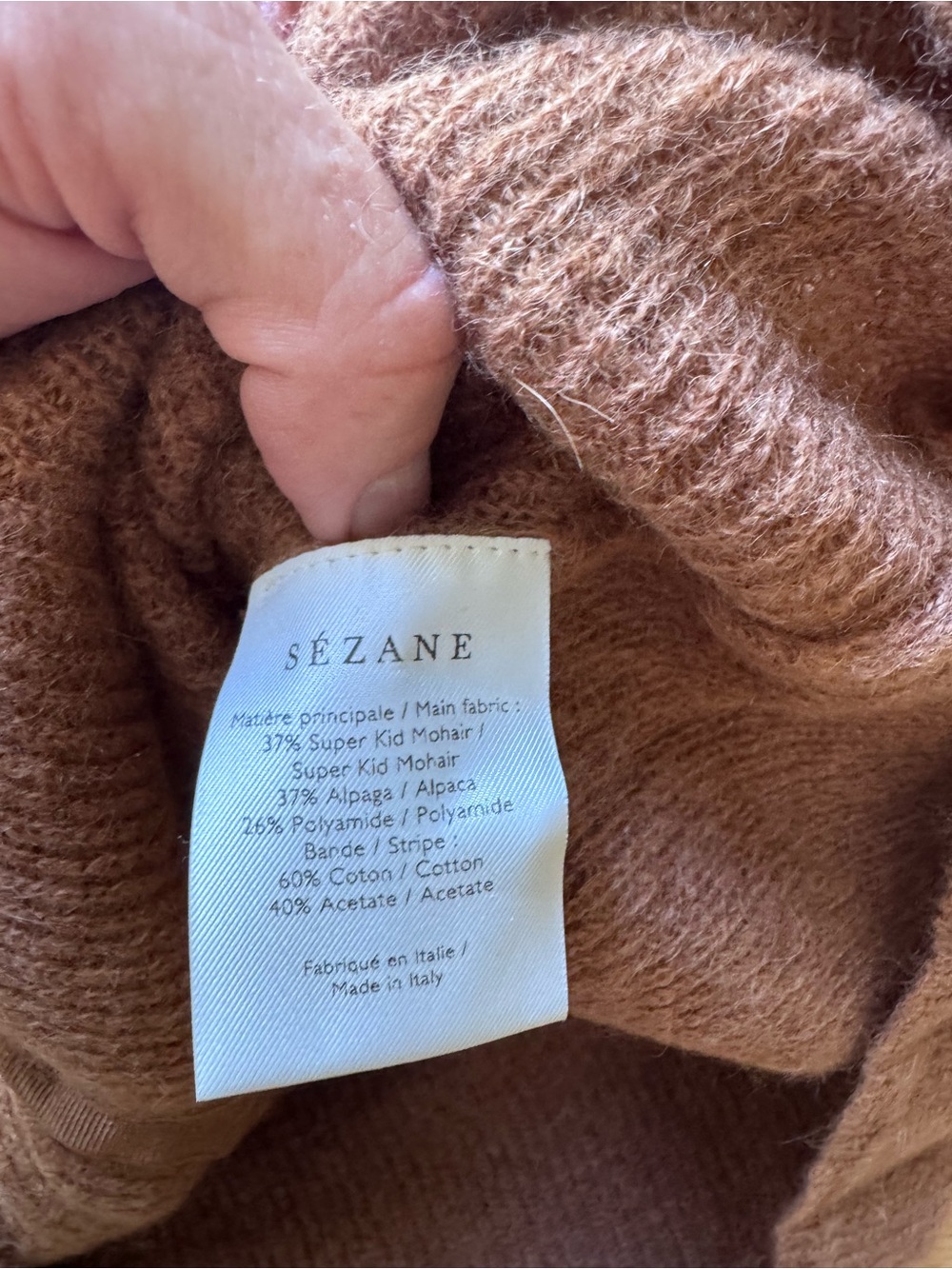 Sezane Gaspard Cardigan in Camel, size XS - Picture 7 of 9